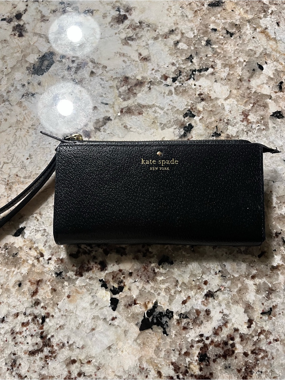 kate spade | Madison Double Zip Wristlet Wallet | Black